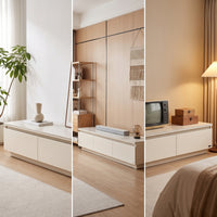 TV Cabinet with Stone Contemporary TV Stand Minimalist Media Console for Living Room