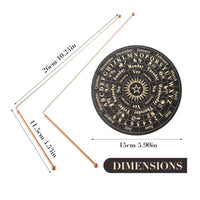 Divination Board Kit with Pointer Rods Occult Dowsing Rod Set Pagan for Altar