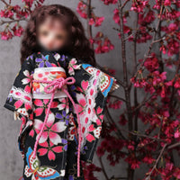 30 Cm Doll Kimono Outfit Braided Waist Cord Toy Clothing Wooden Hanger