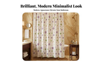 Geometric Print Water Barrier Waterimpervious Shower Screen Modern design for Students