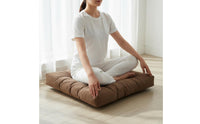 Thick Tatami Cushion Supportive Square Tufted Floor Pillow Deformation Resistant Square Tufted Cushion for Bay Window, Balcony