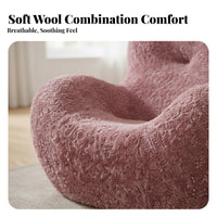 Enveloping Comfort Sculptural Embrace Armchair Ergonomic Shape Single Sofa Deep Seat Accent Chair High-Density Foam for Readers, Adults, Homeowners, Living Room, Bedroom, Reading Nook, Home Shutice