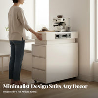 Rolling Island Table Space-Saving Rolling Kitchen trolley Mobile Design for Renters