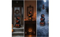 Stacked Pumpkin Decoration Stackable Jack-O' Spooky Decorations for Tabletop