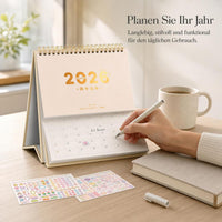 Kabaxiong 2026 Year of the Horse Desk Calendar, Simple Office Planner and Monthly Organizer