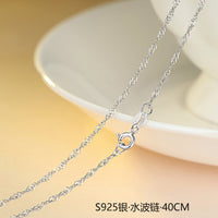 999纯银项链女无吊坠锁骨链替换素链925银链子颈链裸链条细款配饰