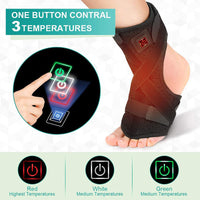 Heated Foot Drop Support with Aluminum Splint, Velcro Adjustment, Polyester
