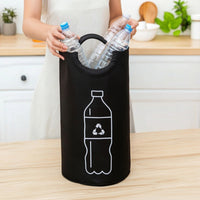 Bottle Recycling Bag Freestanding Recycling Bag Portable Bottle Collection Container for Apartment