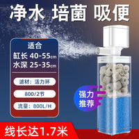 鱼缸过滤器系统整套循环小金鱼缸小型水泵上氧气泵一体陶瓷鱼盆