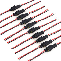 2-Pin Waterproof Automotive Connector with Wire (5 or 10 Sets per Pack)
