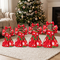 Pet Christmas Snowflake Dress with Headwear for Cats and Small Dogs