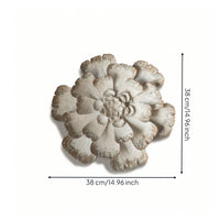 Floral Wall Art Decor Distressed Sculpture with Layered Petals Antique-Wall Decor Flower for Entryway
