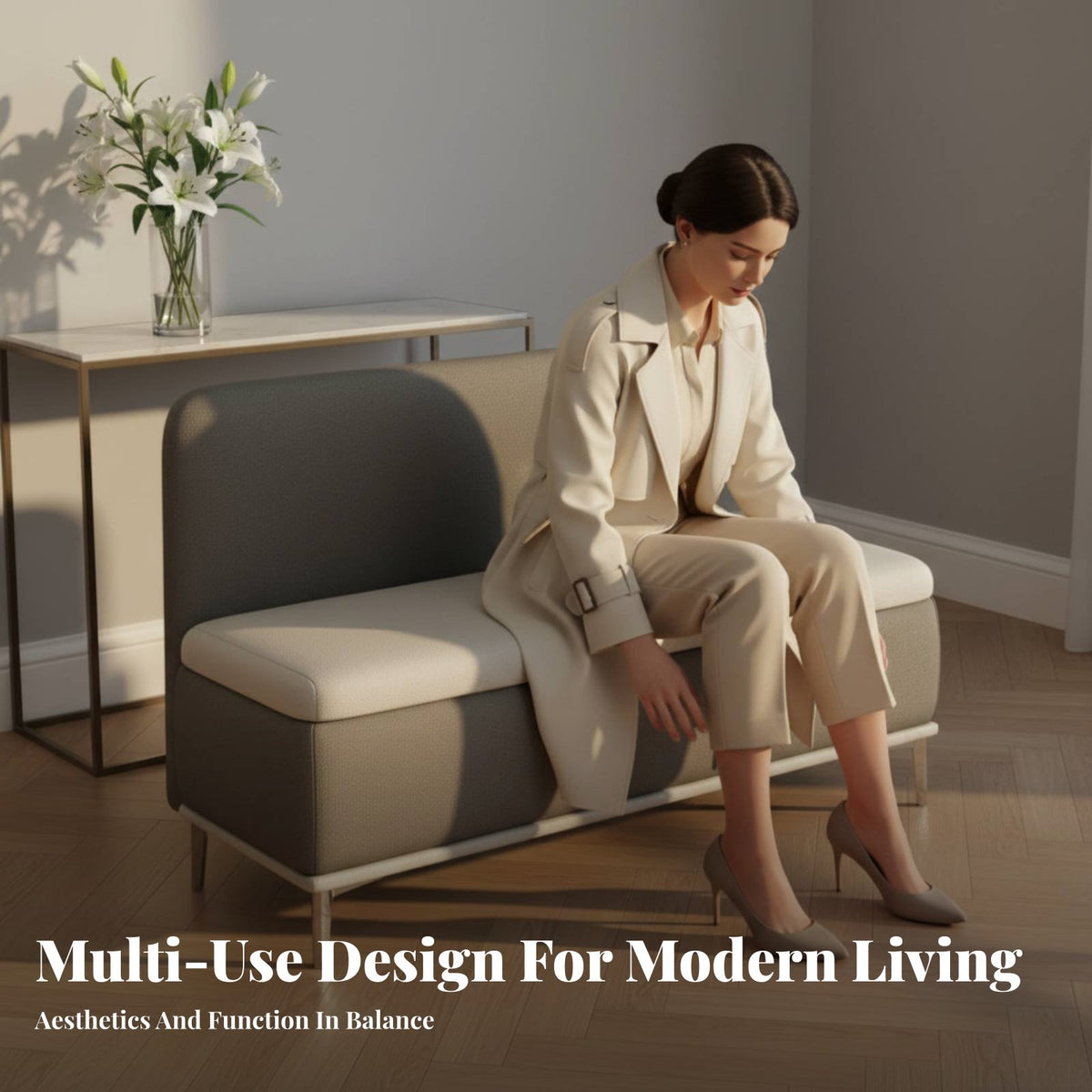 elevateTop Storage Seat scuffwithstandant Upholstery for Homeowners, Families
