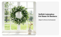 Lavender Flower Wreath Indoor Outdoor Artificial Wreath Lifelike Appearance for Fireplace Mantel