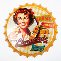 American Retro Beer Bottle Cap Metal Wall Decor for Home Bar & Shop