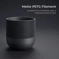 Matte PETG Filament 1.75mm for 3D Printing, Fused Deposition Modeling Material 1kg Spool with Textured Finish, Dimensional Accuracy for Makers