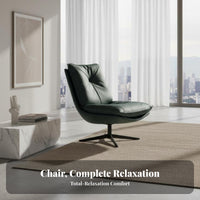 rotate Barrel Chair 360-Degree Rotation Round rotate Chair with Ottoman Modern Design Ergonomic Backrest for Adults, Lounge Area