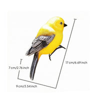 Resin Bird Ornament Feather Texture Garden Decor Easy to Hang for Potted Plants