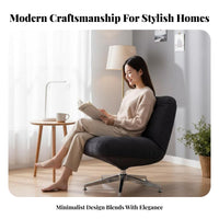 Upholstered Rotating Armchair Nordic and Design Rotating Barrel Armchair Designer Look Ergonomic Design for Adults, Bedroom