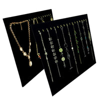 Foldable Black Velvet Necklace Bracelet Display Stand Jewelry Organizer