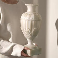 Faux Jade Art Vase in Wabi-Sabi Style