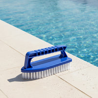 Pool Brush with Handle Pool Brush Head Pool Walls Pool Steps Manual Cleaning Scrubber Non-slip Handle Wide Bristle Edge Built-in Grip Suitable for Pool Owners Home Pool Care