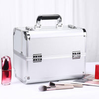 Aluminum Makeup Case Hard Shell Professional Beauty Organizer Case Lockable