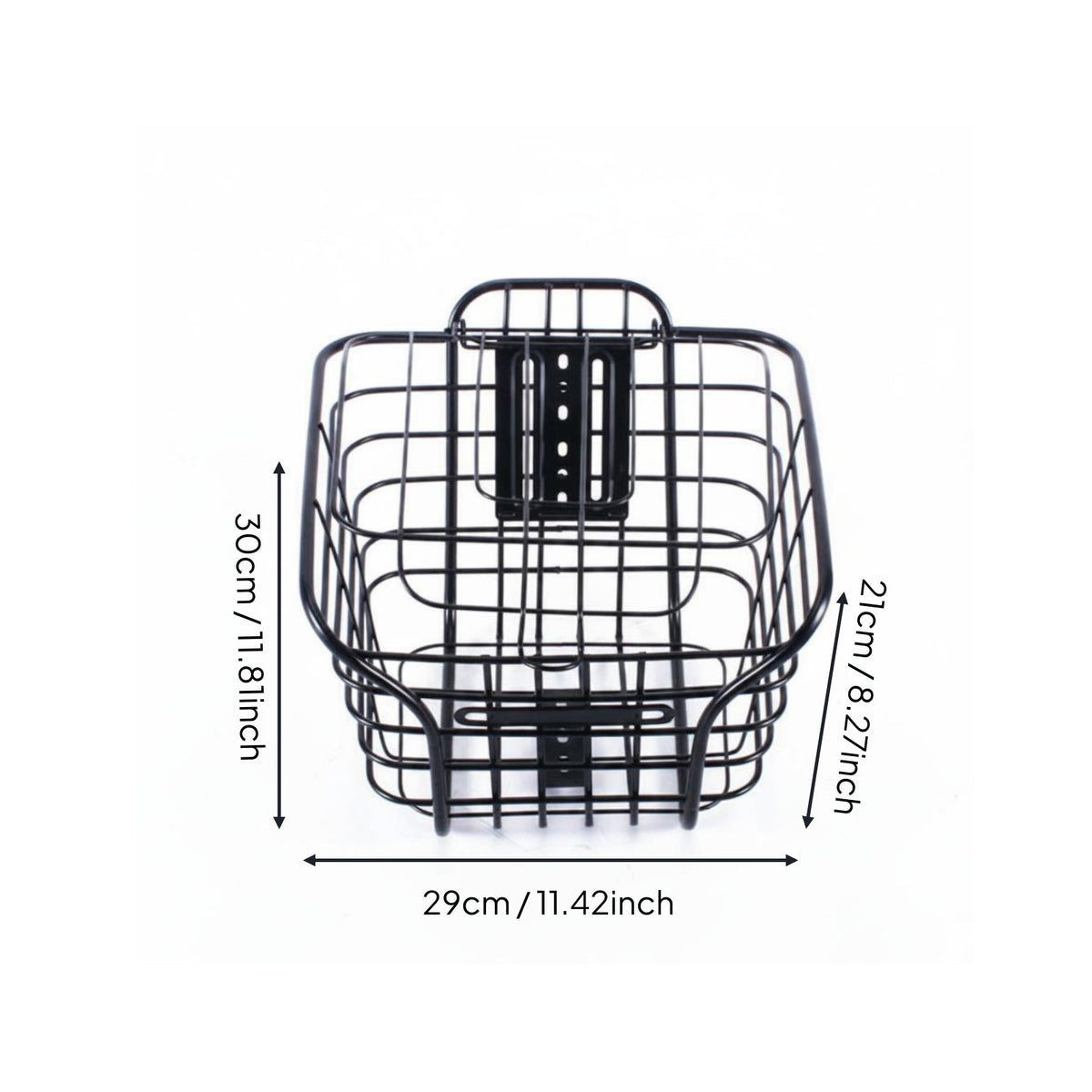 Electric Bike Front Basket Reinforced Cycle Gear Heavy Duty for Travel
