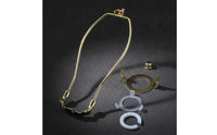 Light Bracket with Adapter Rings Compact Light Harp Kit Wire Frame Lampshade Holder Adaptable for Amateur Builders, Hobbyists