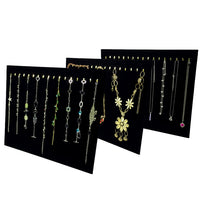 Foldable Black Velvet Necklace Bracelet Display Stand Jewelry Organizer