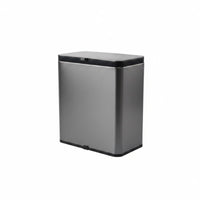 Stainless Steel Trash Container Sliding Lid Wall-Mounted Trash Container Space