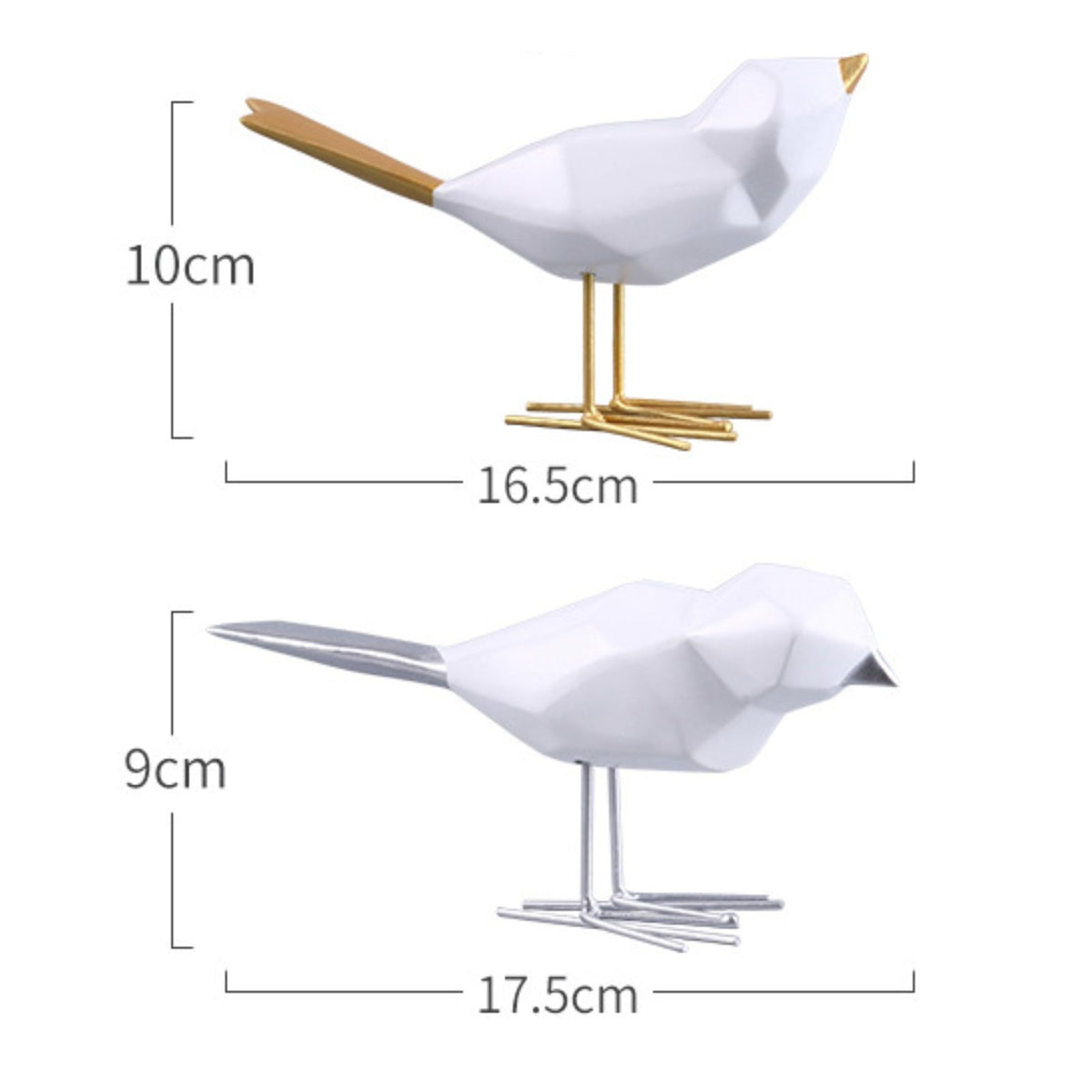 Gift Idea Origami Bird Figurine Minimalist Design Nordic Bird Statue Artistic Accent for Entrance Hall, Living Room, Bookshelf