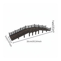 Handmade Wooden Bridge Realistic Look Wooden Bridge Model Lightweight for Desk