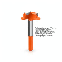 Depth-Limited Wood Hole Cutter Sharp Edges Door Board Hole Cutter Positioning Woodworking Tool Sturdy