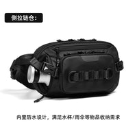 战术包男士斜挎包防泼水小腰包户外骑行机车包运动小背包男款胸包