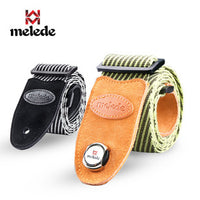 High-Quality Black Leather Guitar Strap Italian Imported Kidskin