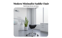 Saddle Chair Ergonomic Design Wheeled Saddle Stool 360° Swivel for Salon, Studio
