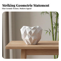 Heart-Shaped Vase Aesthetic Decor Geometric Heart-Shaped Vase Thoughtful Gift
