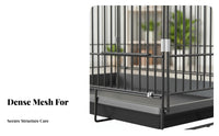 Metal Avian Enclosure Secure Locks Foldable Aviary Enclosure Rectangular Avian House Rust Resistant Pet Supplies Multiple Doors