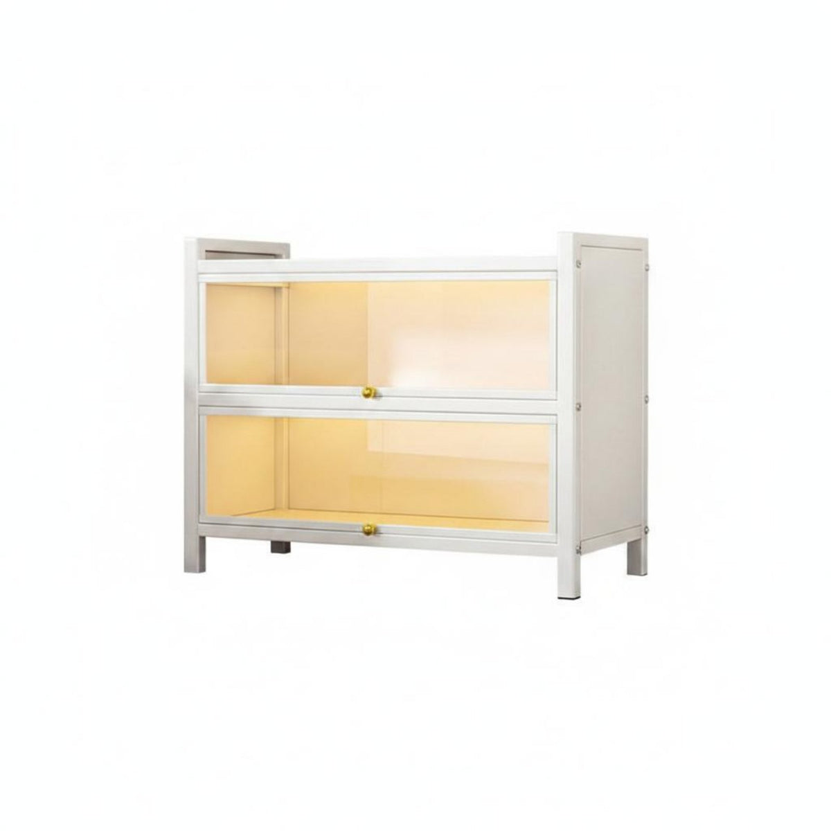 Glass Door Display Cabinet Sturdy Steel Frame Collectible Display Cabinet