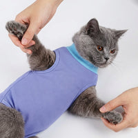 Cat Surgery Suit and Dog Surgery Suit, Four-Legged Anti-Licking Design with Pull-on Closure, Post Surgery Clothing for Cats and Dogs Recovery