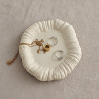 Jewelry Tray Irregular Band Holder Dish Textured Key Bowl for Dresser, Entryway