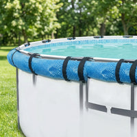 3 Pieces Secure Pool Cover Strap with Buckle Long-Lasting Pool Cover Straps with Buckles Easy Installation Weatherproof