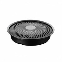 Korean BBQ Grill Pan Easy to Clean Cookware Even Heating for Outdoor