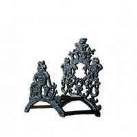 Wall-Mounted Hose Rack Ornamental Backplate Cast Iron Hose Holder Sturdy