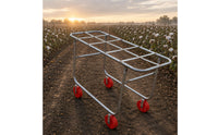 Hand-Push Transport Hand Truck Metal Cylindrical Frame Four-Wheel Hand Truck