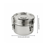 Easy to Clean 304 Stainless Steel Lunch Box Sturdy Double Layer Lunch Box Rust Proof for Outdoor, Picnic, Travel
