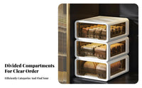 3 Pieces Underwear Storage Box Set Space-Saving Drawer Organizer for households