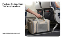 Collapsible Pet Carrier Foldable Expandable Pet Tote Adjustable Shoulder Strap
