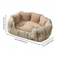Kitten Couch Bed Calming Raised Side Dog Bed Warm for Indoor